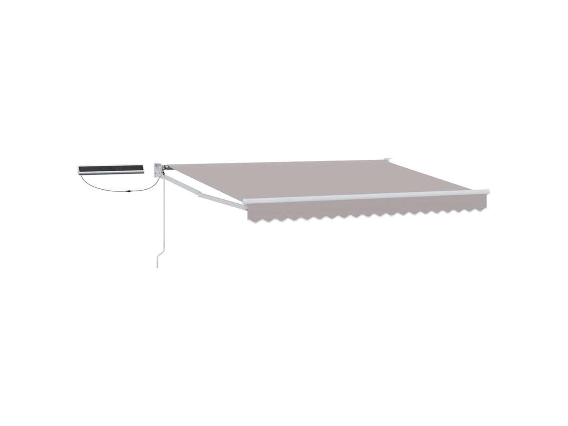 Vidaxl Toldo Retráctil Eléctrico Gris Claro Y Blanco. 3,5 X 2 M