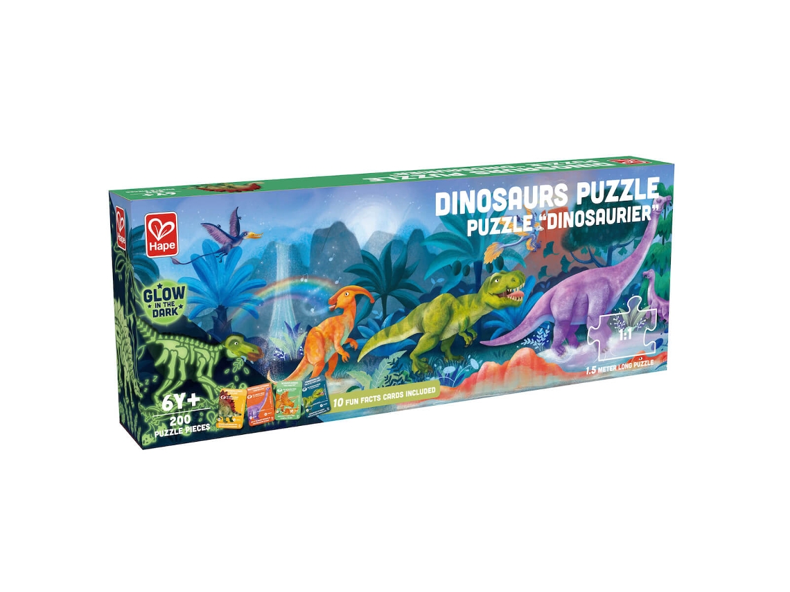 Puzzle fluorescente dinosaurios 200pzas