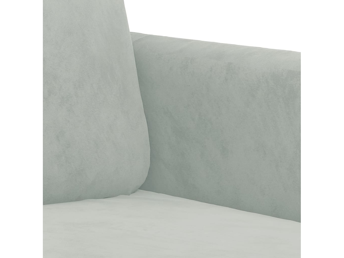 Juego De Sofás 2 Piezas Terciopelo Gris Claro