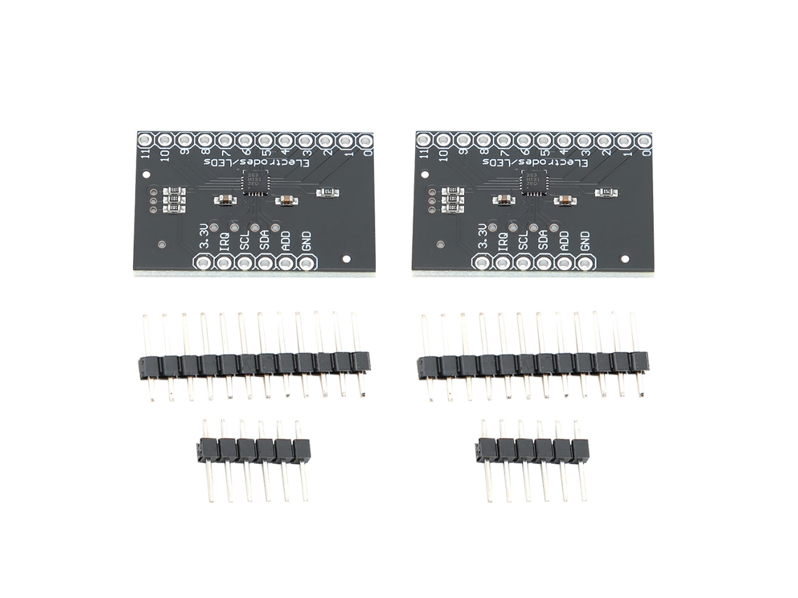 2 Piezas Mpr121 Sensor Táctil Capacitivo Módulo Controlador De Sensor Táctil Teclado I2c V12