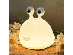 Luz de noche para niños, luz de noche de animales para niños y niñas, divertida lámpara de noche blandita para dormitorio (blanca)