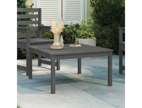 Mesa De Jardín VIDAXL Gris Madera (82.5x82.5x45 cm)
