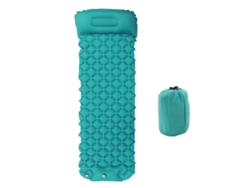 Colchón Hinchable Ultraligero Para Camping Con Bomba Integrada, Esterilla Para Dormir, Ideal Para Acampar Y Hacer Senderismo, Color Azul Pavo Real.