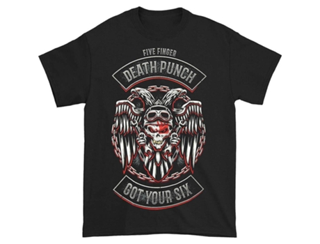 Camiseta ROCKINSTONE con insignia de motociclista BTD de Five Finger Death Punch (S)