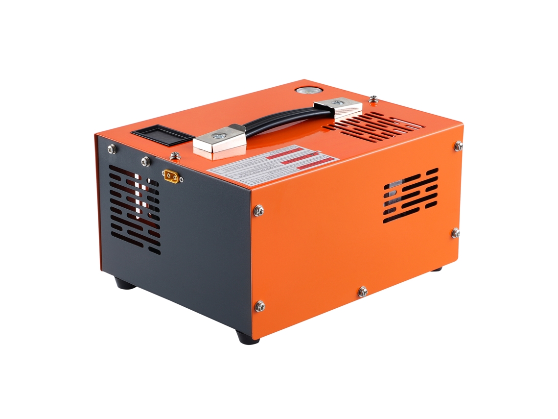 Compresor de aire PCP Succebuy de 4500 psi con convertidor externo de CC 12 V/CA 230 V y parada manual.