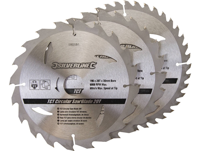 Conjunto de Discos para Sierra Circulares SILVERLINE 590591