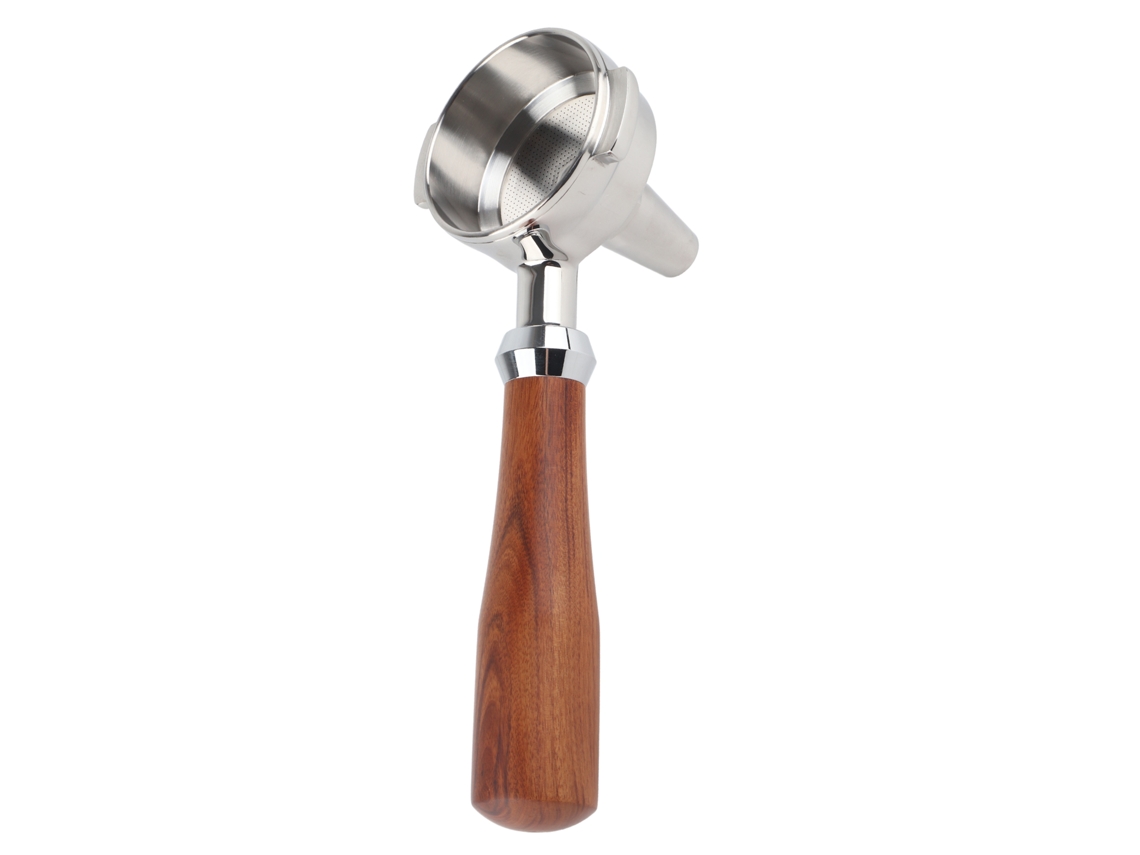 Soporte Para Filtro De Café De Acero Inoxidable De 58 Mm Con Mango De Madera Para Máquinas De Café Comerciales.
