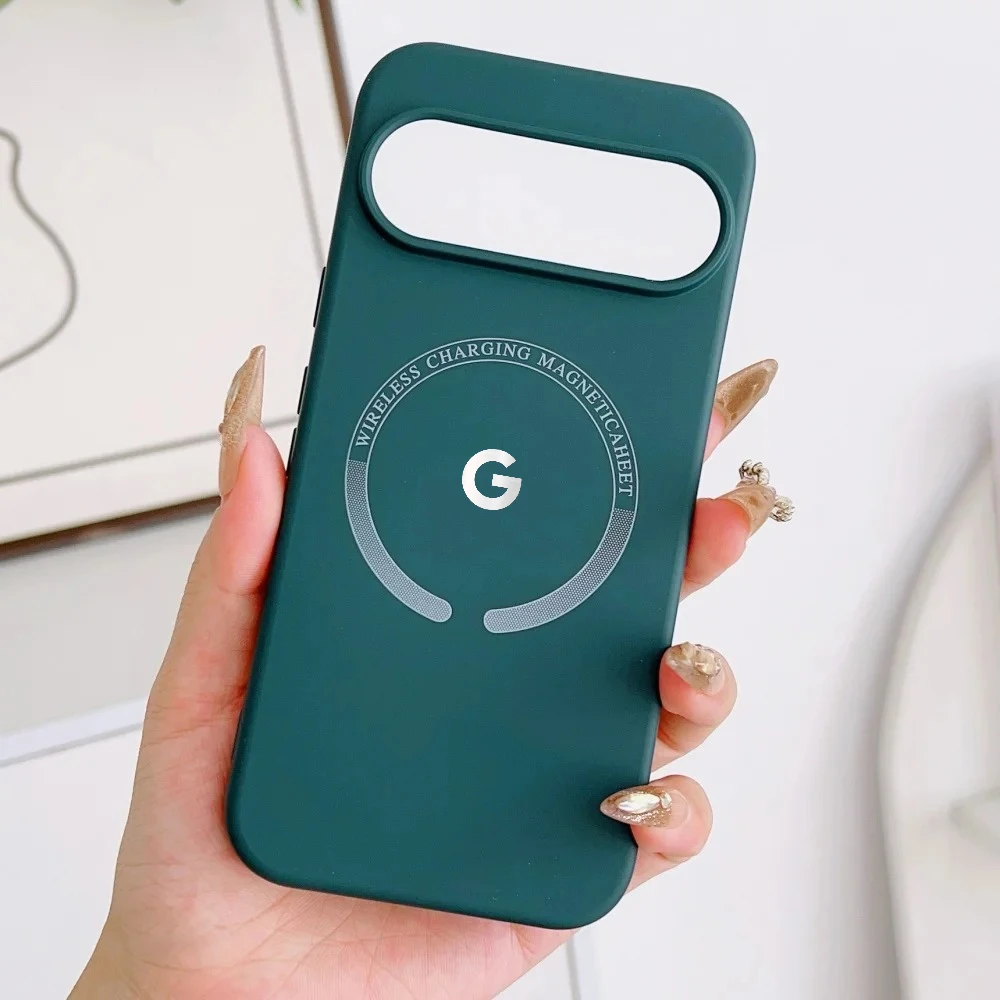 (verde Oscuro, Google Pixel 8a) Funda De Silicona Líquida Para Teléfono, Suave Al Tacto, Compatible Con Carga Inalámbrica Magnética.