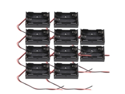 Veloriskku-10 Peças Porta Pilas Aaa Com 3 Ranuras Caixa Plástica Com Cabo Para Baterias Aaa