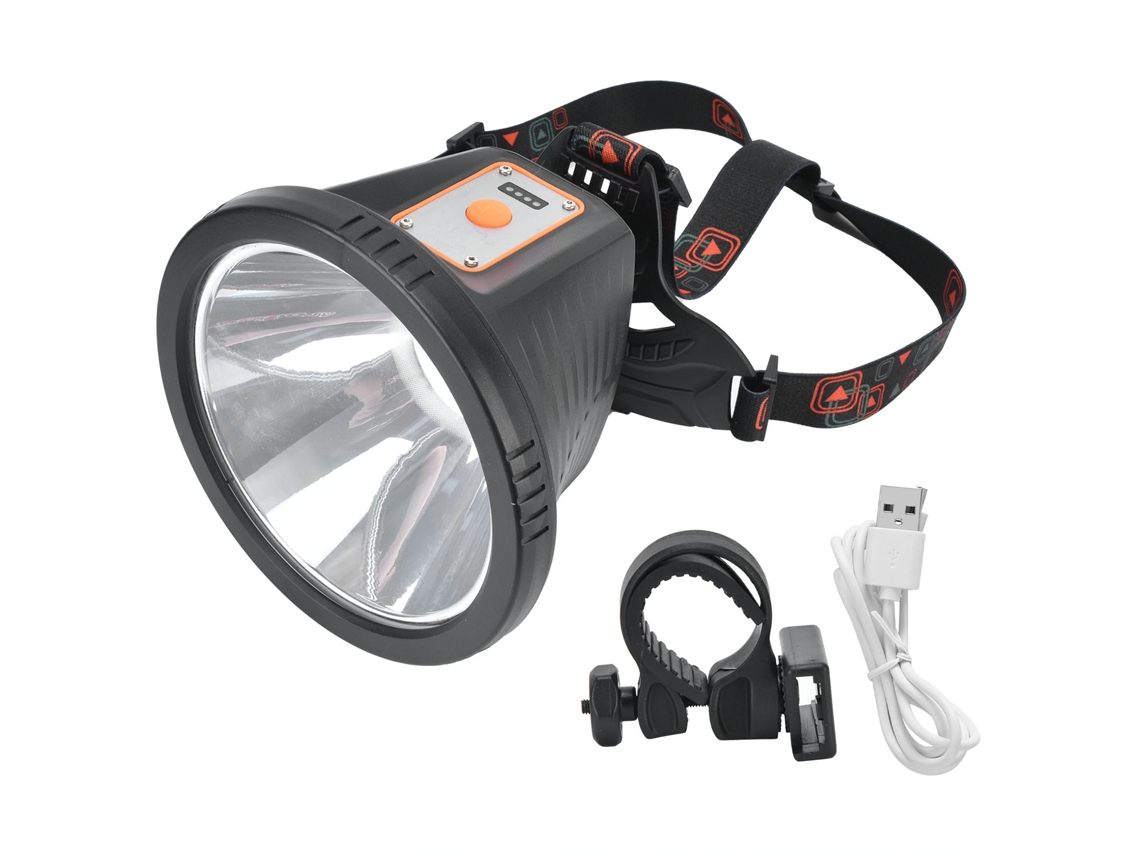 Bj-lanterna Frontal Led 2000lm 4 Modos 6000mah Recarregável Usb Para Camping, Trilhando E Bicicleta