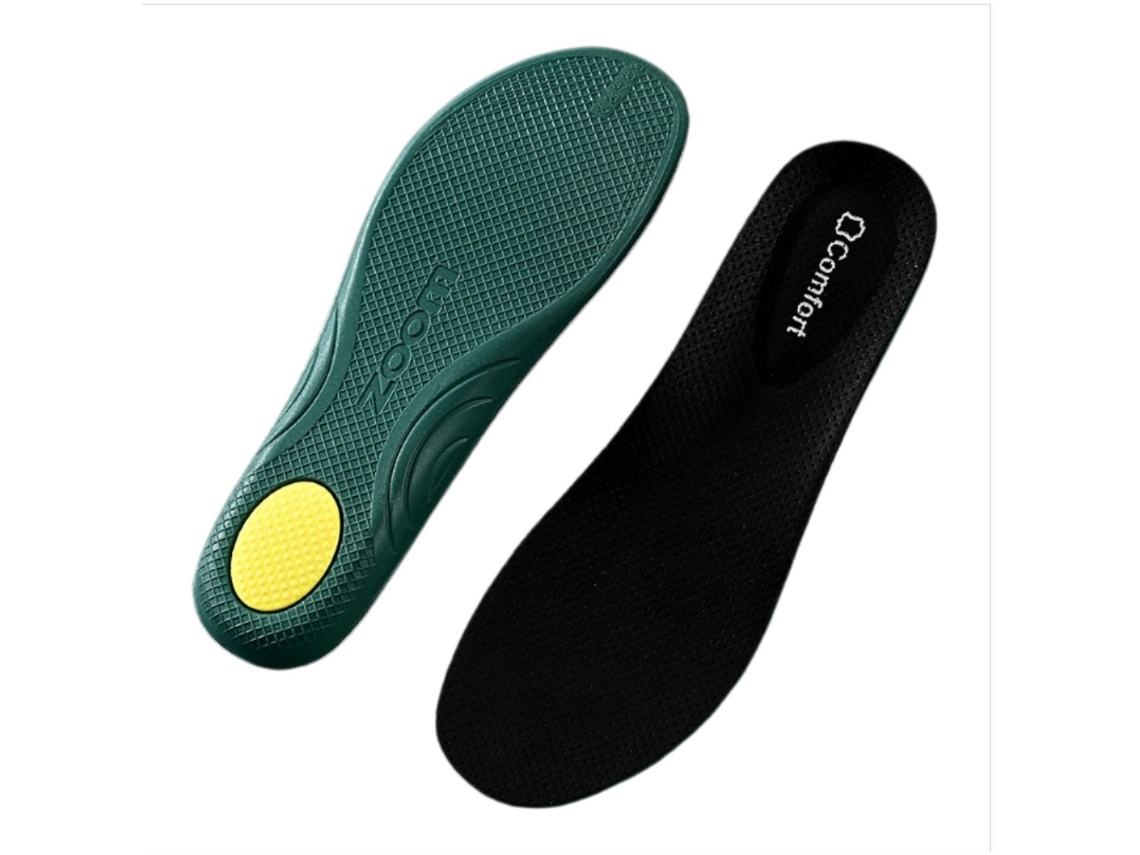 Plantillas Deportivas Para Hombre, Alta Elasticidad Y Absorción De Impactos, Cuero De Primera Capa Y Algodón Ecológico, Tallas 41/43/45 Black 43