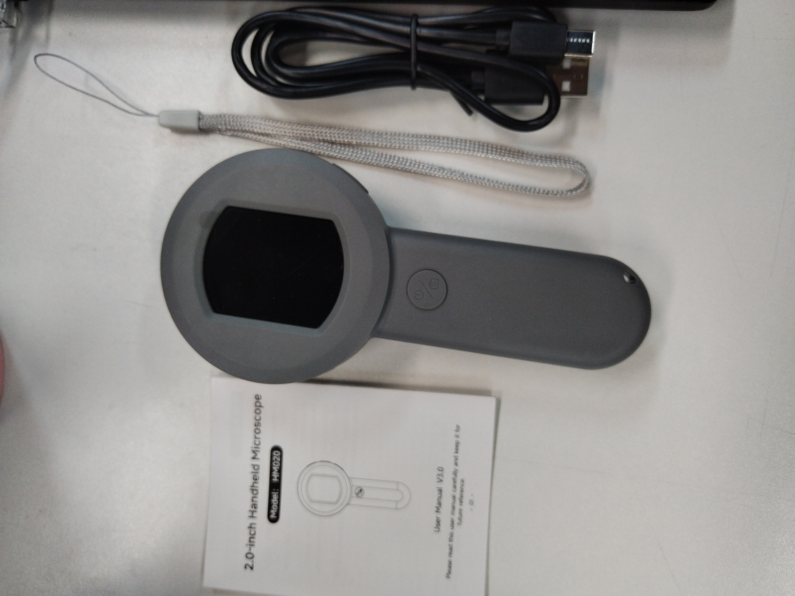Lupa Digital Portátil Microscopio 100x Para Adultos Niños Pantalla Ips 2.0 Pulgadas Enfoque Manual Batería Led