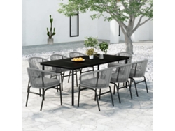 Juego de comedor de jardín gris Dkd Home Decor