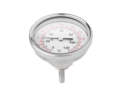 Termómetro bimetálico de 62 mm para altas temperaturas (0-120 °C) | Sin marca
