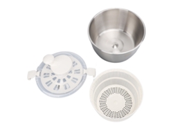 Centrifugadora De Ensaladas De Acero Inoxidable De 5 Litros, Multifuncional, Con Tapa Y Colador Para La Cocina.