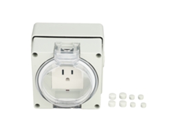 Toma Corriente Exterior Ip66 Impermeable Estilo Americano 3 Pines 0‑250v