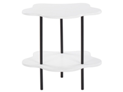 Mesa de estilo retro BELIANI Cloud de MDF Blanco 48x33x50