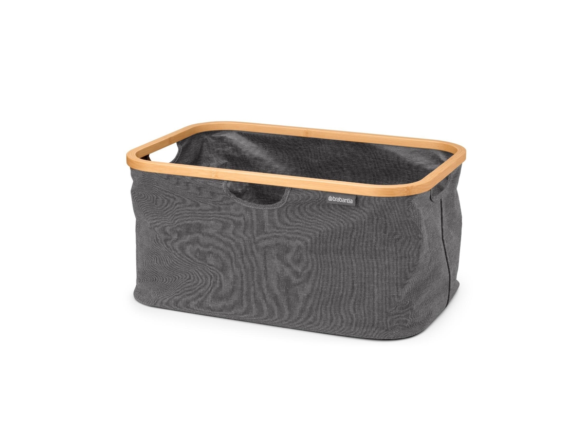 Cesta de ropa plegable Brabantia de 40 l, color negro pimienta