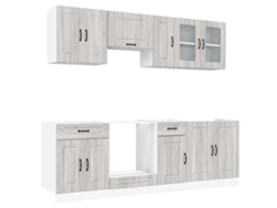 Juego de gabinetes de cocina Kalmar Sonoma Grey (8 piezas) EXCLUSIVO DE LA CASA