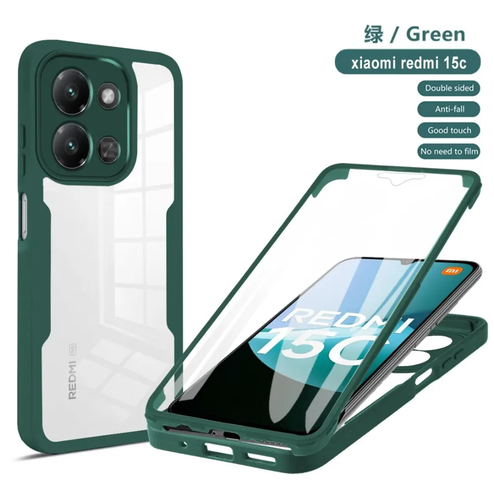 Verderedmi 15c 5g (173 Mm)funda Protectora Antigolpes De Cuerpo Completo 360° Para Xiaomi Redmi 15c