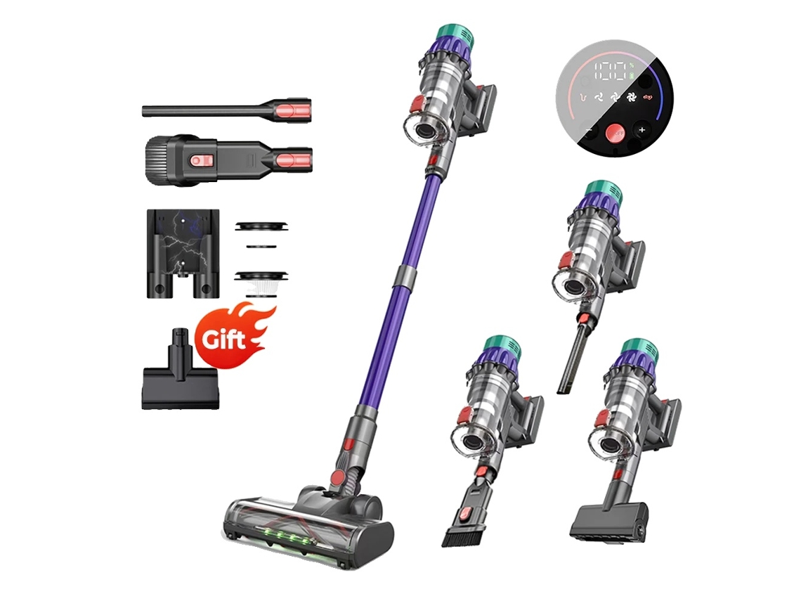Aspiradora inalámbrica 650w 55kpa 1.2l Morado y verde OEM