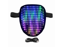 Cubierta Facial Led Luminosa Con Sensor De Gestos Recargable Para Cosplay Fiesta Festival