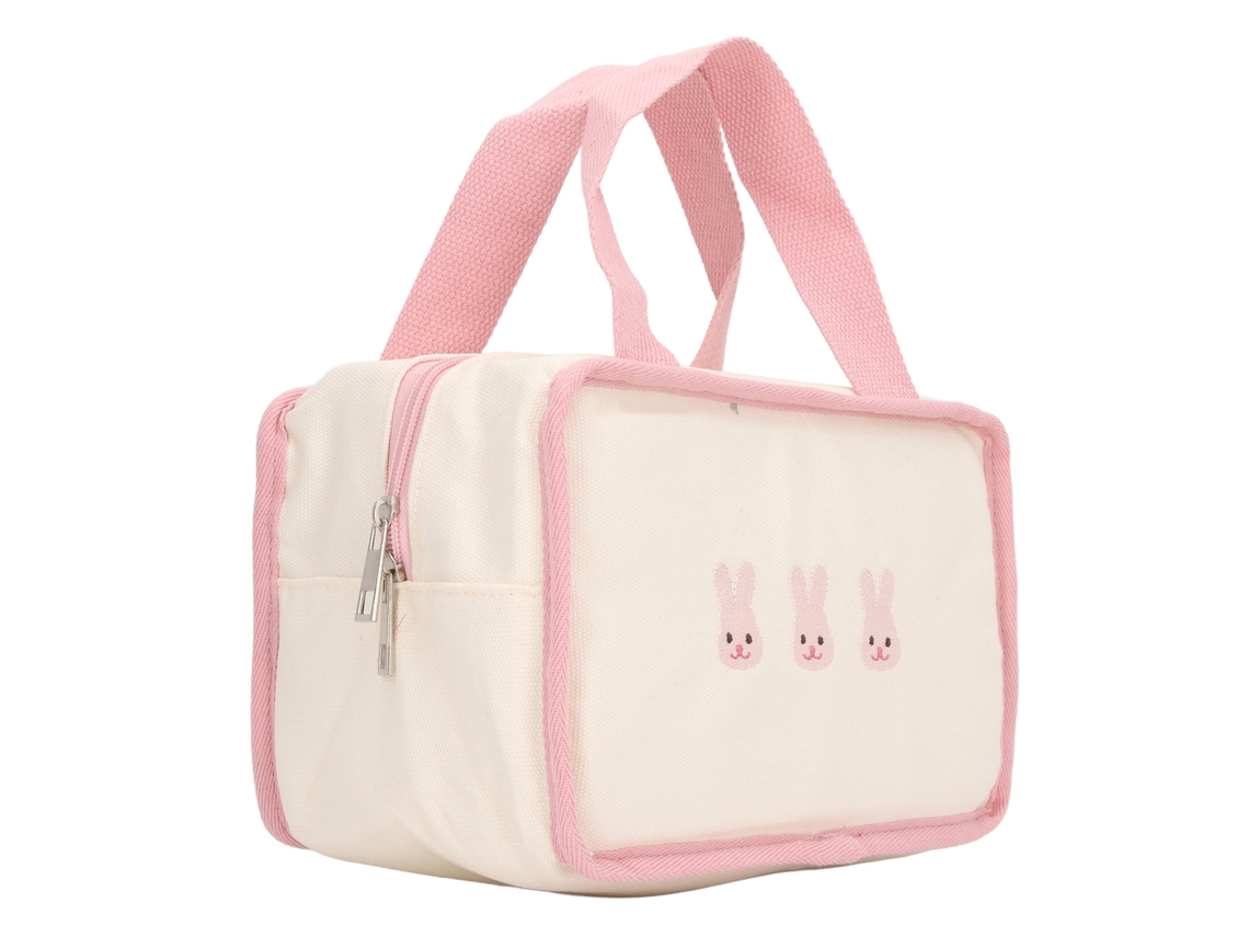 Bolsa Térmica Para Bento Com Padrão De Animal Bordado Insulada Para Lanche E Viagem