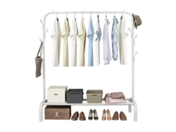 Perchero Burro con 1 Barras y 1 Baldas MAGIC SELECT 140x150x45cm Blanco