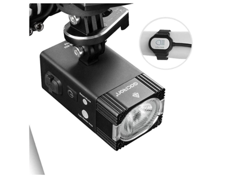 Luz delantera de bicicleta inteligente de 500/800 lúmenes con interruptor remoto con cable recargable USB negro CHRONUS