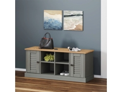 Zapatero Organizador Vigo en Madera Maciza de Pino Gris de 106X35X40 Cm