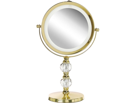 Espejo de maquillaje BELIANI Claira de Vidrio, Hierro Dorado 18x13x34