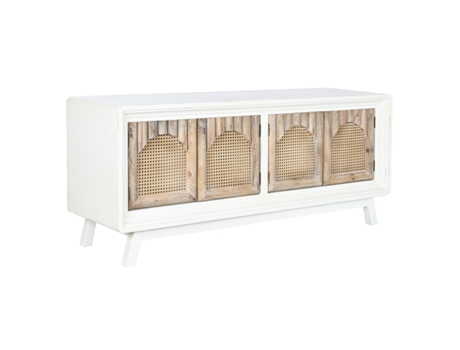 Mueble de TV HOME ESPRIT Blanco Natural Abeto Madera MDF 156 x 40 x 64 cm