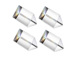 prismas triangulares transparentes para luces de arcoíris, prismas ópticos de cristal, vidrio, enseñanza de física, espectro de luz refractada