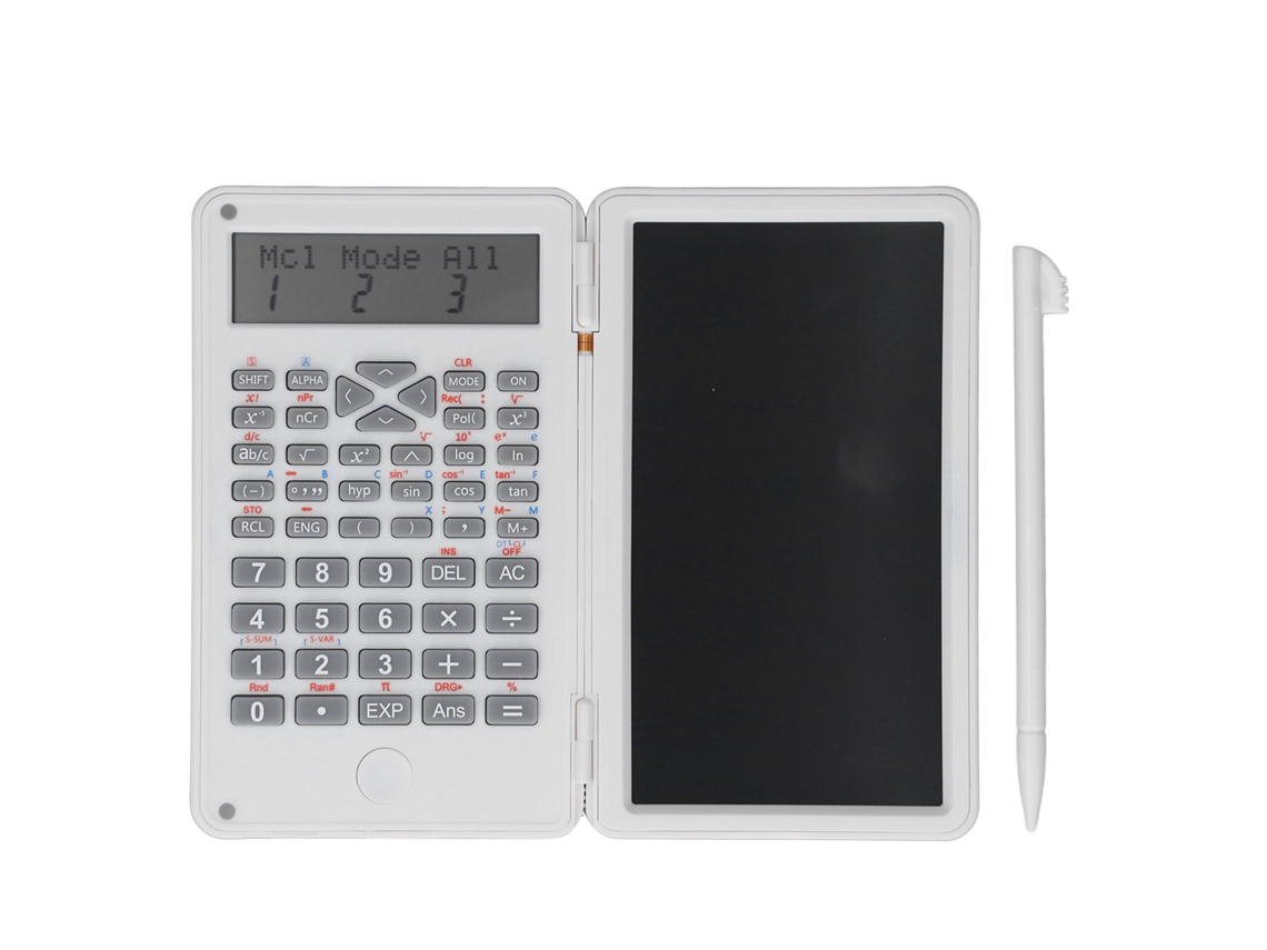 Dan26-calculadora Científica Multifuncional Con Tablero Escritura Borrable Para Oficina Empresarial Educación Blanco