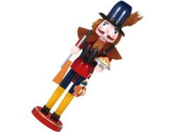 Cascanueces De Madera De 38 Cm, Rojo, Azul Y Amarillo. Figura Navideña Tradicional. Decoración Festiva.