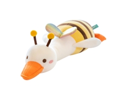 Dan26-muñeco De Peluche Pato Abeja Trapo De Abrazo Cúmplice Peludo Pato Abeja Peluche Cojín De Abrazo Tierno (27.6in, 0.7lb)