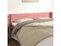 Cabecero De Terciopelo Rosa 163x16x78/88 Cm