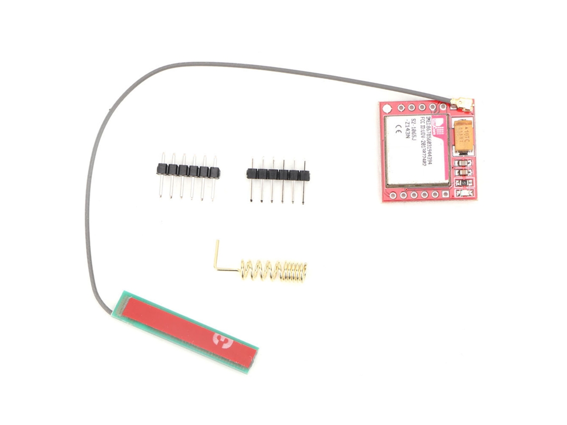 Kit Módulo Gsm Gprs Board Con Tarjeta Microsim Puerto Serie Ttl Y Antena