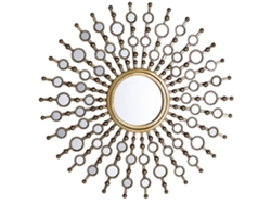 Espejo decorativo BELIANI Blois de Metal Dorado 70x3x70