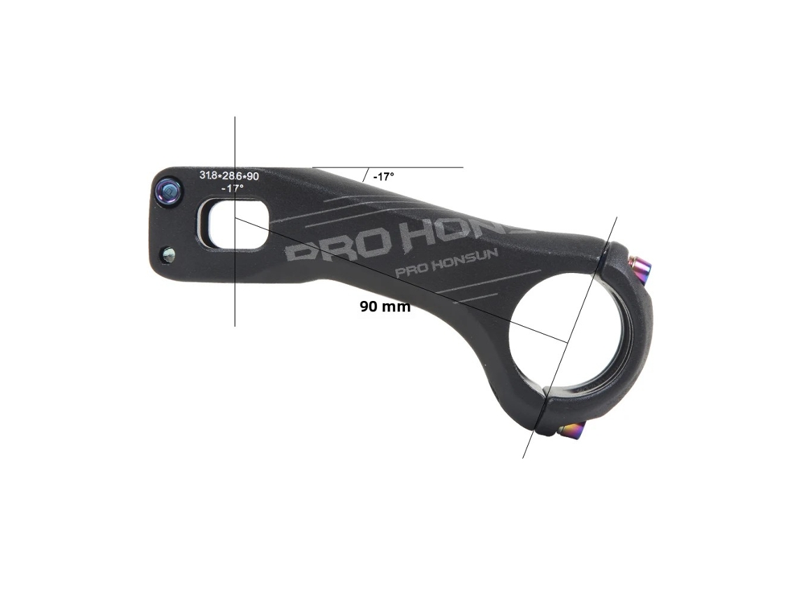 Potencia de bicicleta de montaña Tanke CNC de aleación de aluminio, 17°, 70/90 mm, 31,8 x 28,6 mm, manillar de bicicleta XC AM, Partevayotoy