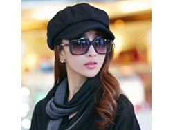 Boina Octogonal Plana Para Mujer, Estilo Newsboy, Talla M (56-58 Cm), Monocromática, Ideal Para Invierno, Primavera Y Otoño.
