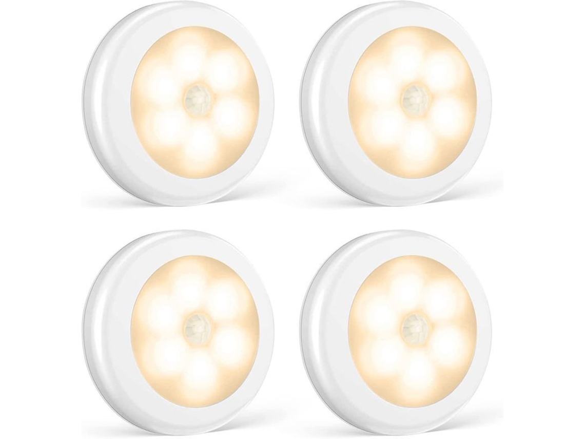 Luz Nocturna Led Con Detector De Movimiento, Funciona Con Pilas, Incluye Cable 3m.