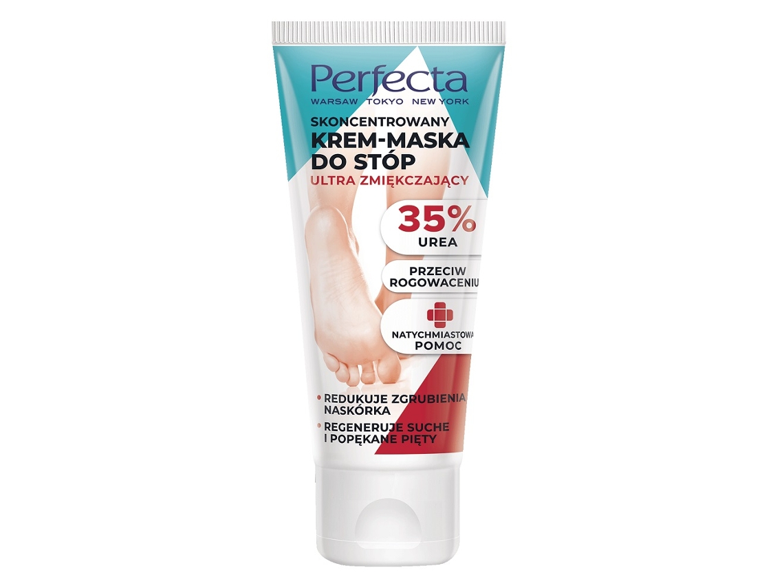 Mascarilla en crema ultrasuave para pies con fórmula con 35 % de urea, 80 ml Perfecta