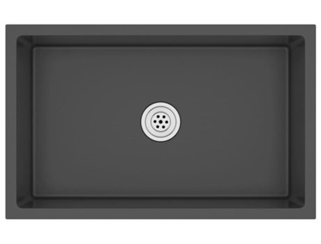 Fregadero VIDAXL Artesanal (Material: Acero Inoxidable - Negro)
