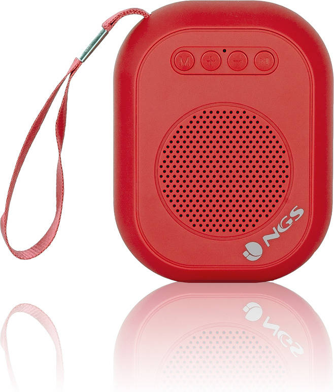 Altavoz Ngs Roller dice red 3w 600mah mini rojo altavoces 3 y caucho digital universal de microsd radio usb batería compatible con tecnología bluetoothmicrosdradio fmusbbatería 600mah.3 hrs