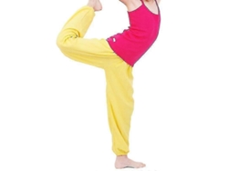 Pantalones Holgados Para Niños Y Niñas, Estilo Aladdin, Para Baile, Yoga, Casuales, Holgados, Estilo Harem, Color Amarillo.