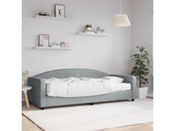 Sofá Cama Con Colchón Tela Gris Claro 90x200 Cm