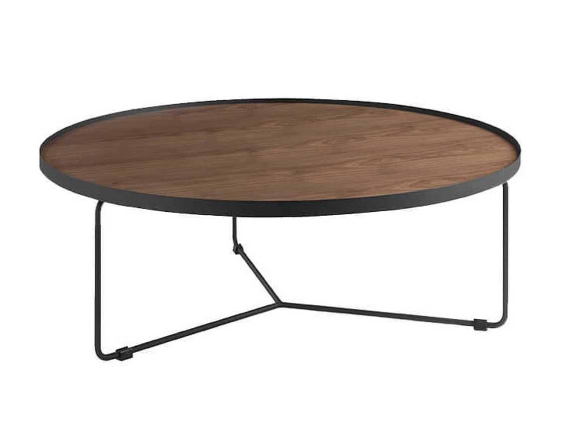 Mueble de Apoyo ANGEL CERDÁ 2006 (Nogal, negro - Ø100 x 35 cm)