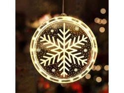 Decoraciones De Ventana Luminosas Led Con Ventosas, Árbol De Navidad Acrílico 3d, Luces De Cortina Navideñas