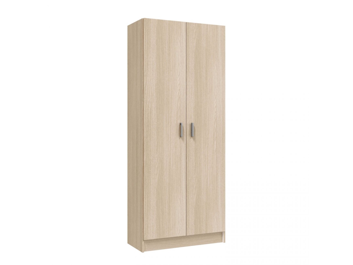 Armario multiusos 2 puertas 3 zonas Roble 73 x 180 x 37cm cm